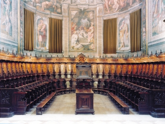 Wooden choir by Cristoforo and Lorenzo G|...