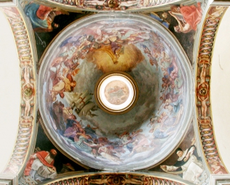 Dome decorated by Giulio Ferrari, Cirill|...