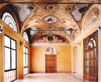 Painted ceilings on the piano nobile
